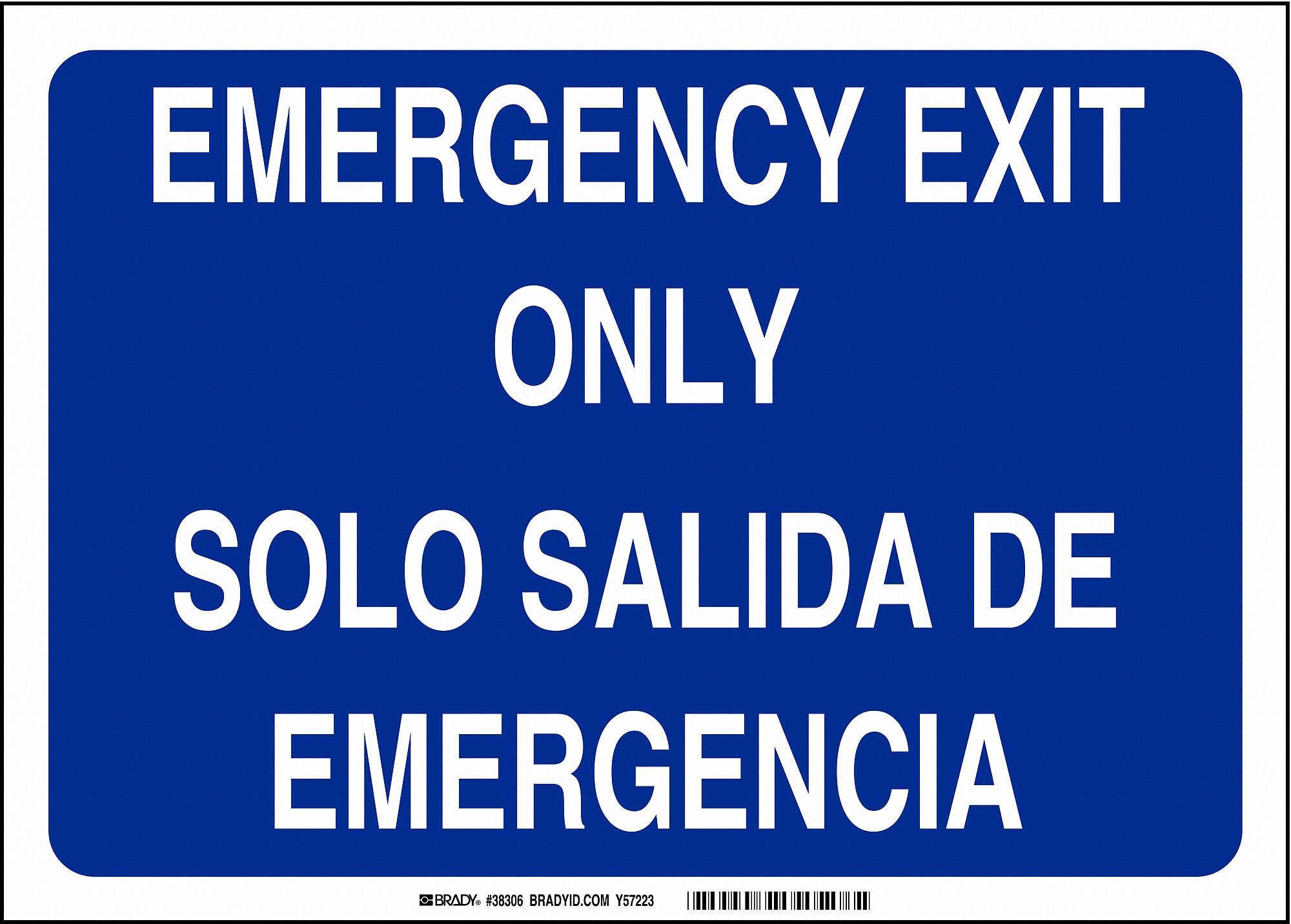 Exit Sign, Emergency Exit Only, 10"x14"