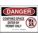 SAFETY SIGN, POLYESTER, CONFINED SPACE ENTER BY PERMIT ONLY, HEADER DANGER, RECTANGLE, 7 IN H, ADHESIVE, WHITE/BLACK