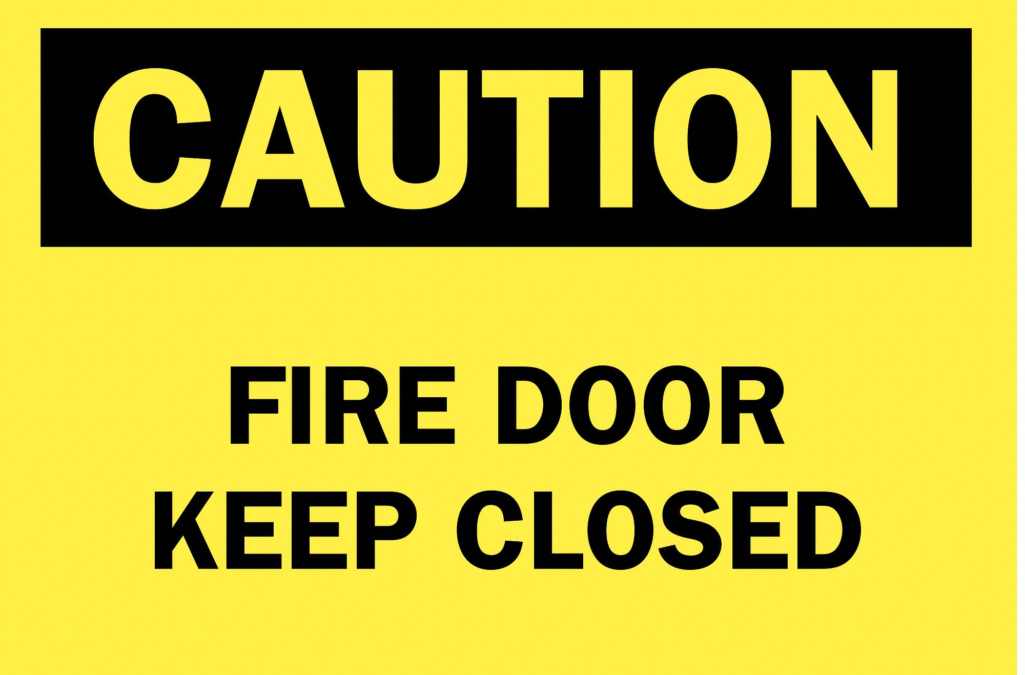 SAFETY SIGN, ALUMINUM, 10 IN WIDTH, 7 IN HEIGHT, FIRE DOOR KEEP CLOSED