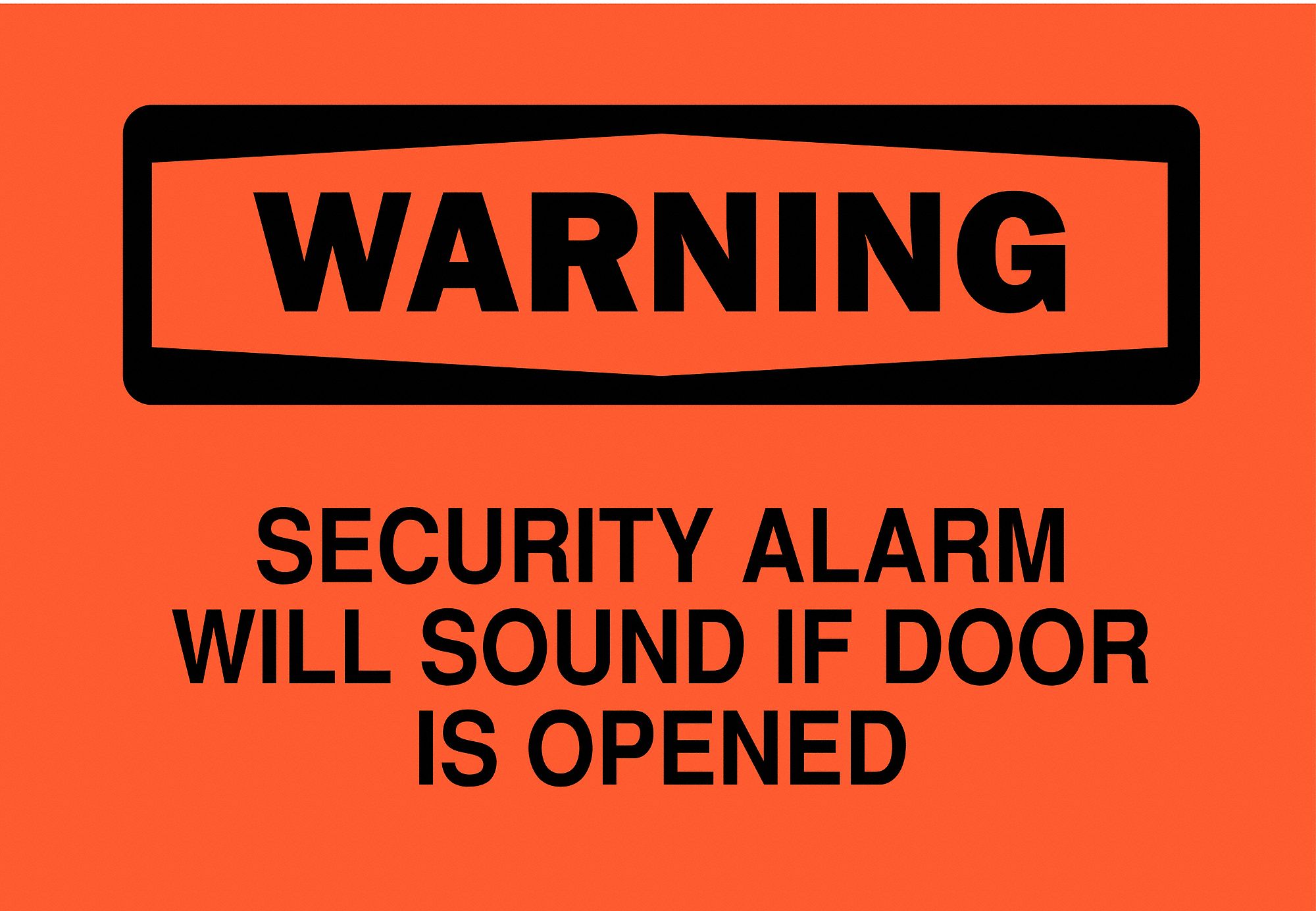 SAFETY SIGN, PLASTIC, 10 IN WIDTH, 7 IN HEIGHT, WITH MOUNTING HOLES