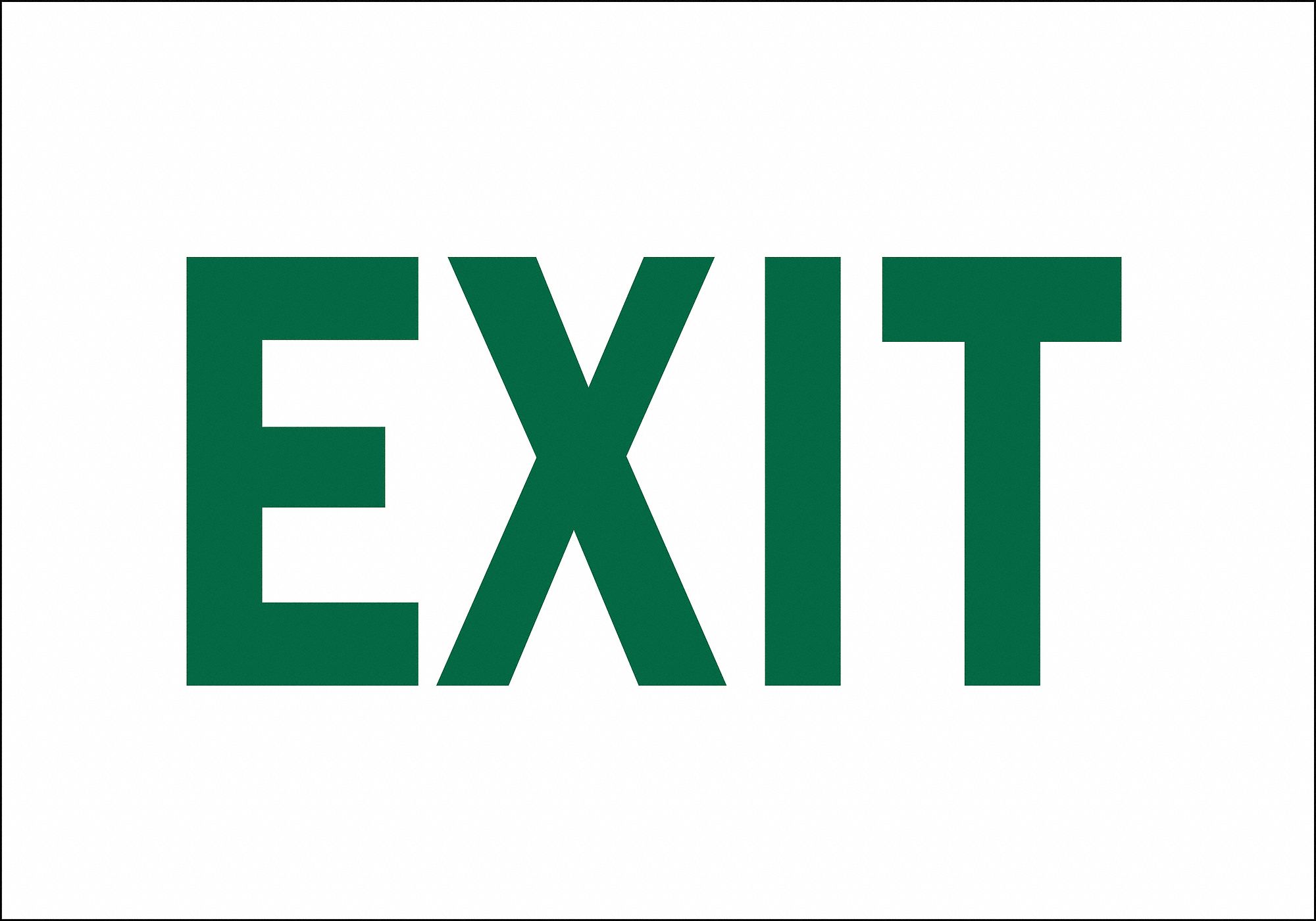 EXIT SIGN, POLYESTER, 14 IN WIDTH, 10 IN HEIGHT, BRACKET, EXIT