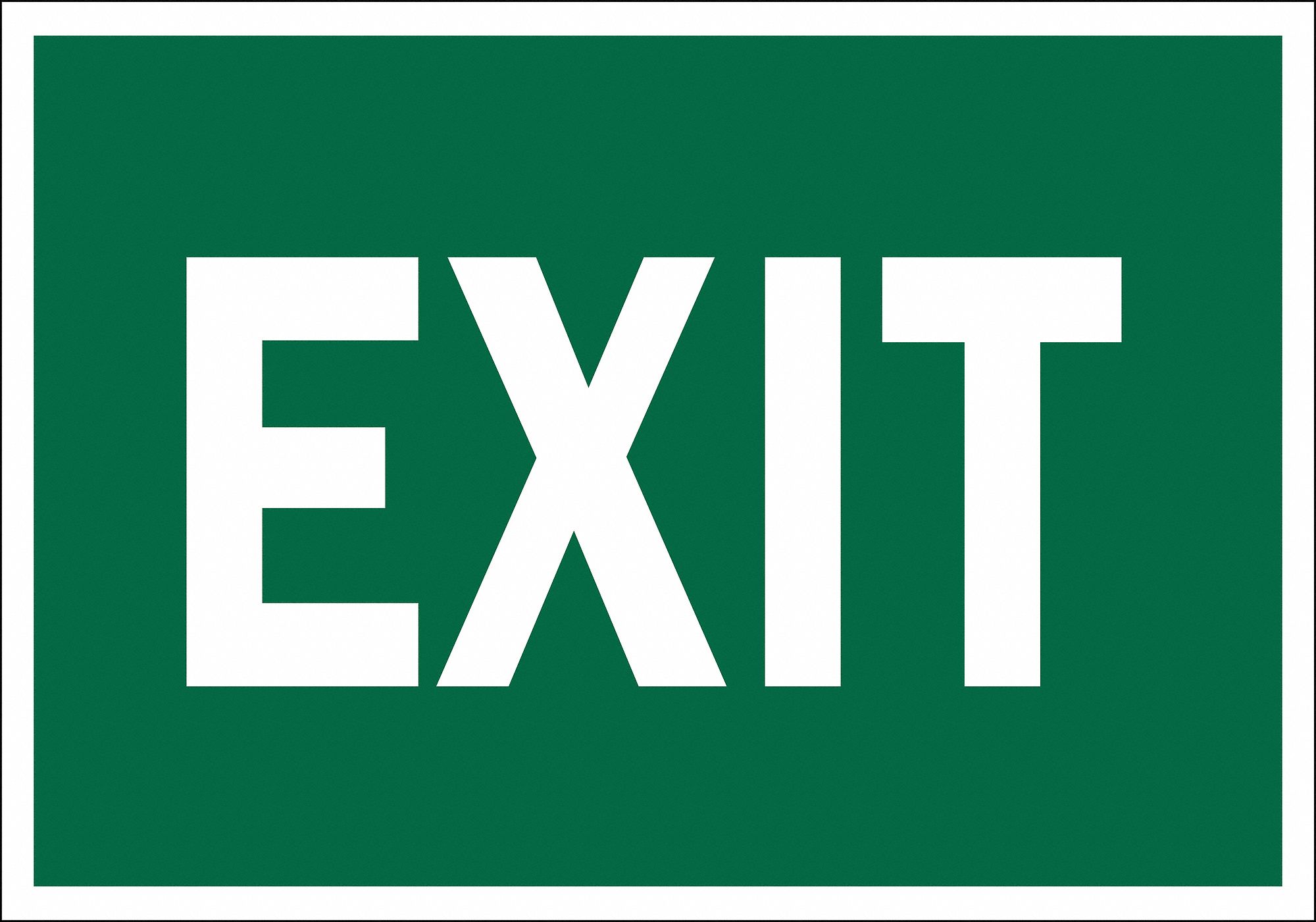 EXIT SIGN, POLYESTER, 10 IN WIDTH, 7 IN HEIGHT, BRACKET, EXIT