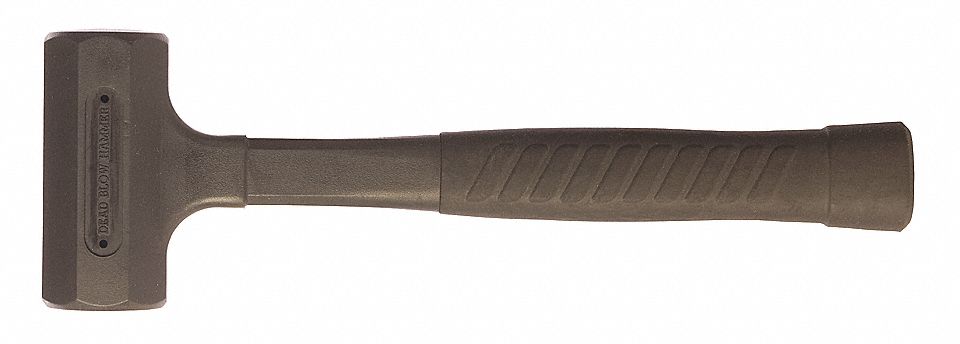 DEAD BLOW HAMMER, BLACK, HEAD WEIGHT 27 OZ, HEAD LENGTH 4.15 IN, RUBBER