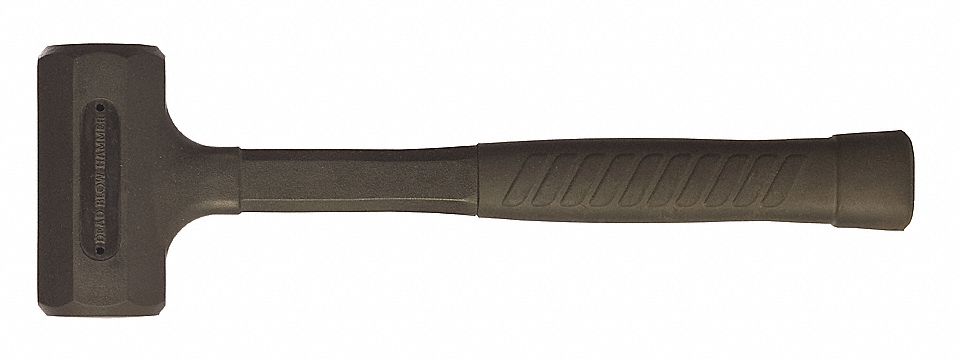 DEAD BLOW HAMMER, BLACK, HEAD WEIGHT 35 OZ, HEAD LENGTH 4.25 IN, RUBBER