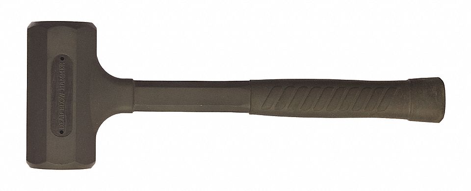 DEAD BLOW HAMMER, BLACK, HEAD WEIGHT 52 OZ, HEAD LENGTH 5 IN, RUBBER