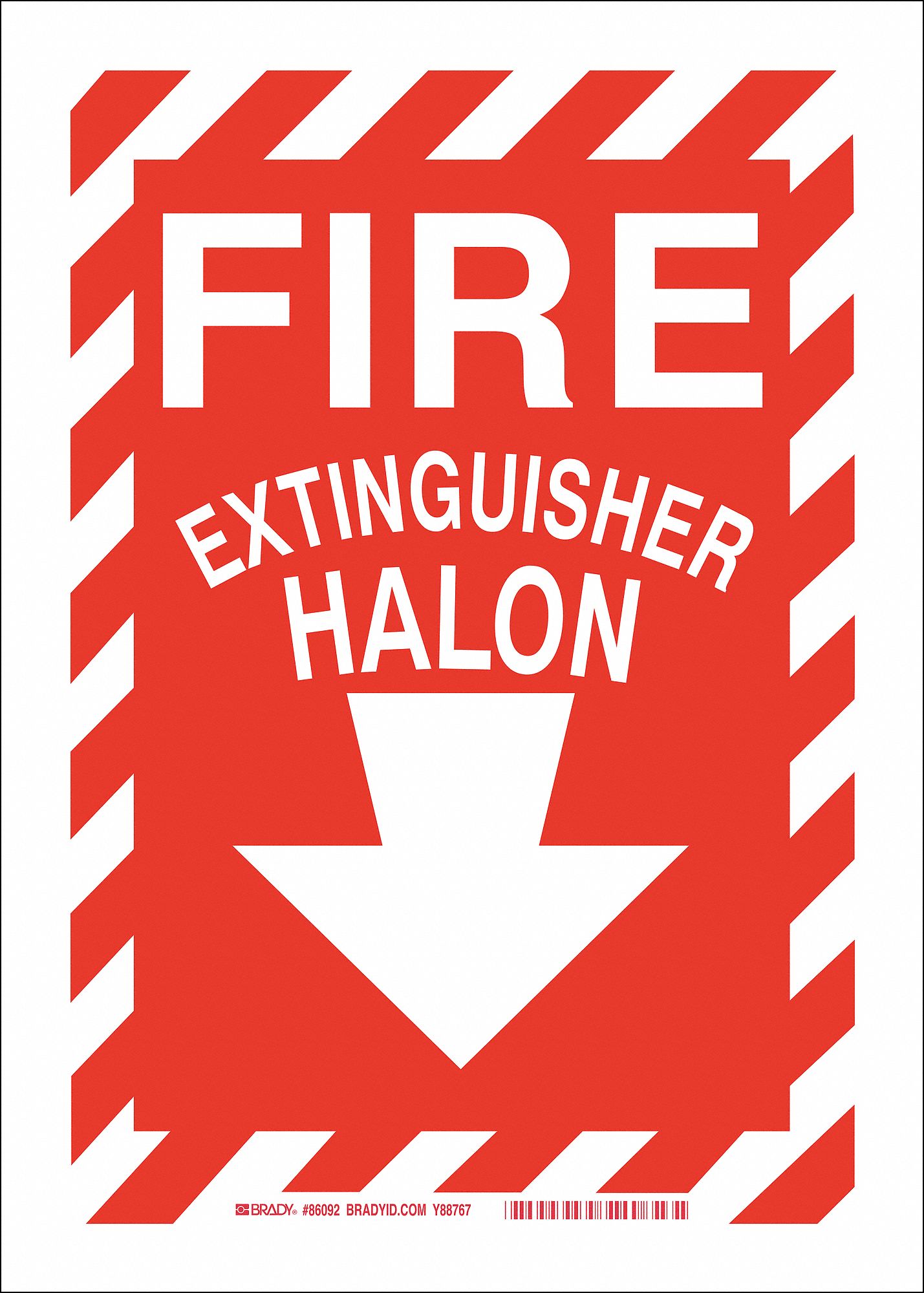 FIRE EQUIPMENT SIGN, NO HEADER, PLASTIC, 10 IN X 14 IN, WITH MOUNTING HOLES, NOT RETROREFLECTIVE