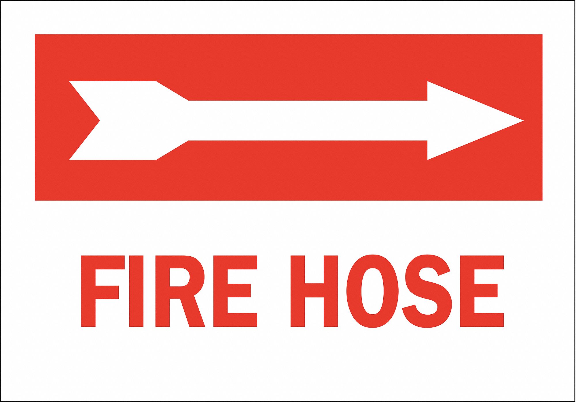 FIRE EQUIPMENT SIGN, NO HEADER, POLYESTER, 7 IN X 10 IN, ADHESIVE SURFACE, NOT RETROREFLECTIVE