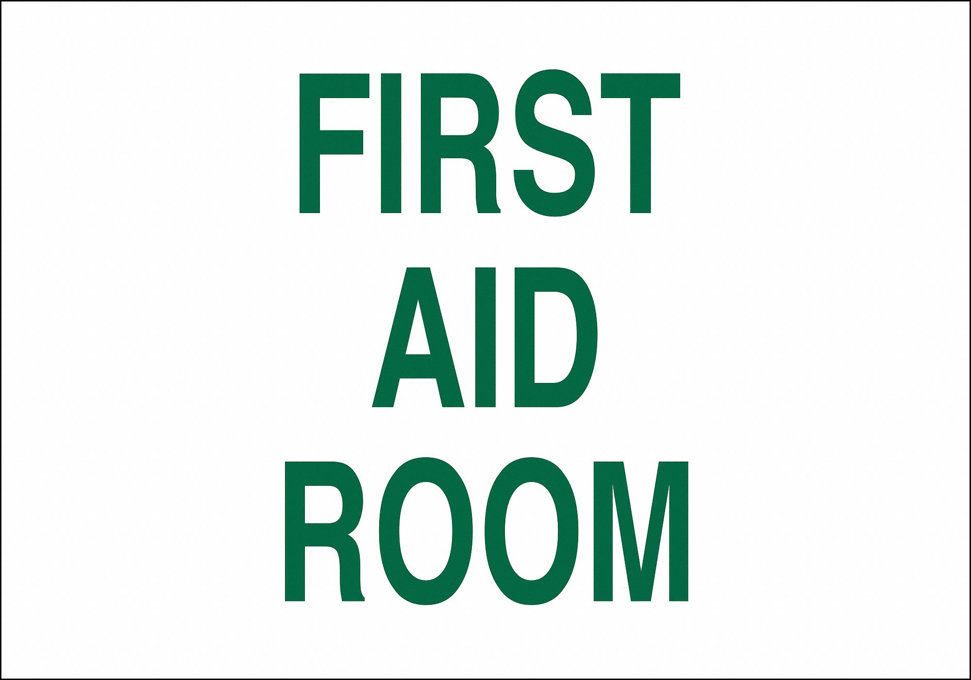 FIRST AID SIGN, POLYESTER, 10 IN WIDTH, 7 IN HEIGHT, WHITE, ADHESIVE SURFACE