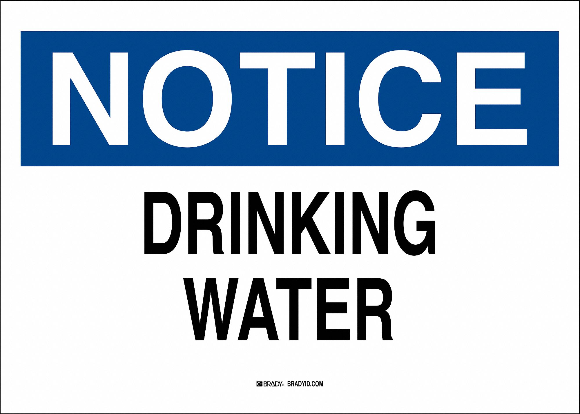 SAFETY SIGN, ALUMINUM, 14 IN WIDTH, 10 IN HEIGHT, WHITE, WITH MOUNTING HOLES