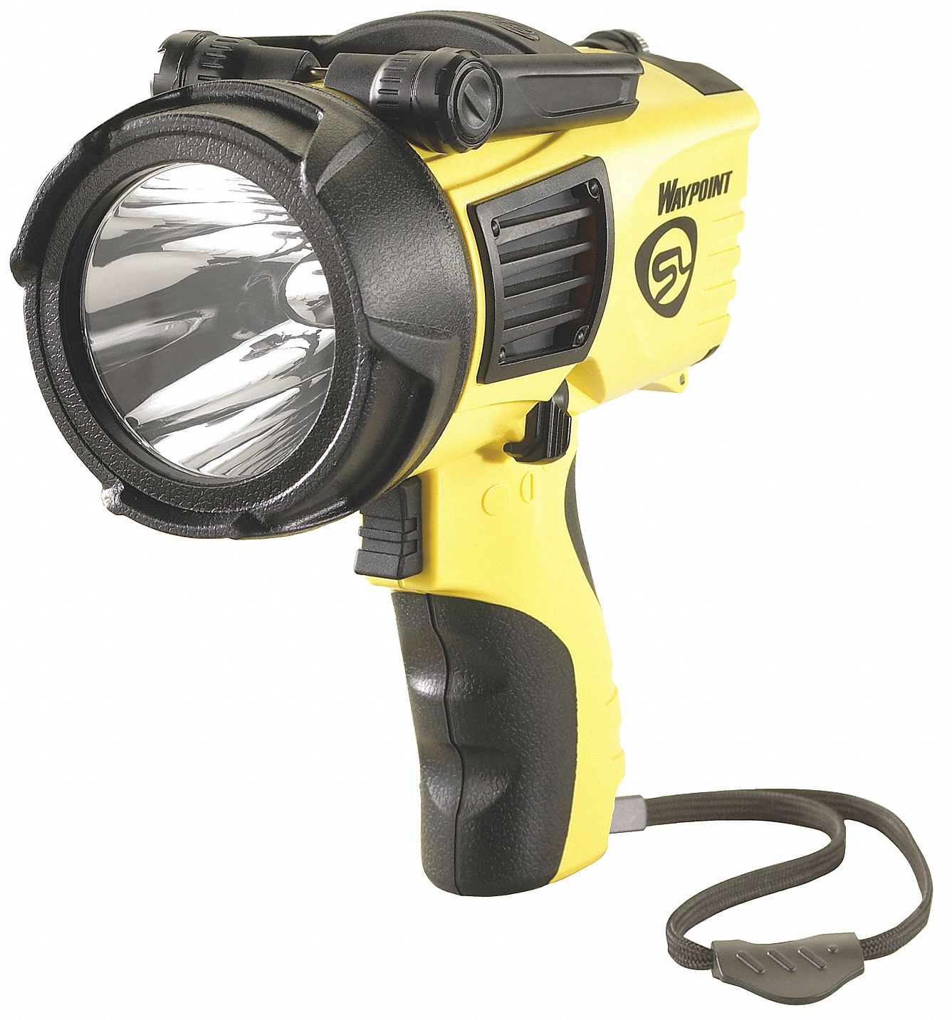 SPOTLIGHT, RECHARGEABLE, 550 LUMENS, 10 HR RUN TIME AT MAX BRIGHTNESS, YELLOW, STROBE