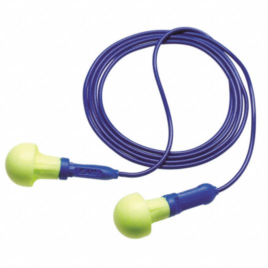 3M Ear Plugs Pod, 28 dB NRR, MetalDetectable, Corded, Reusable, Push