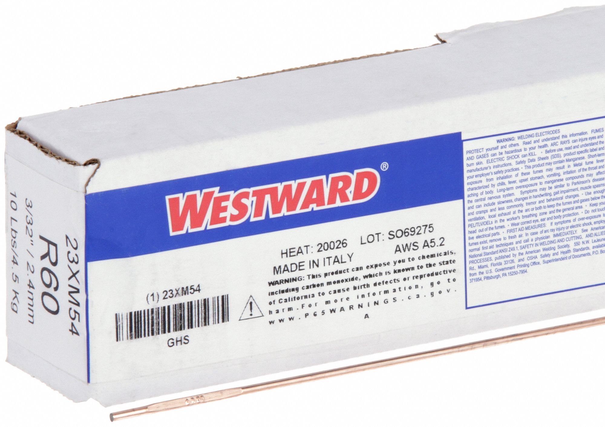 Gas Welding Rod, Carbon Steel, R-60, 1/16