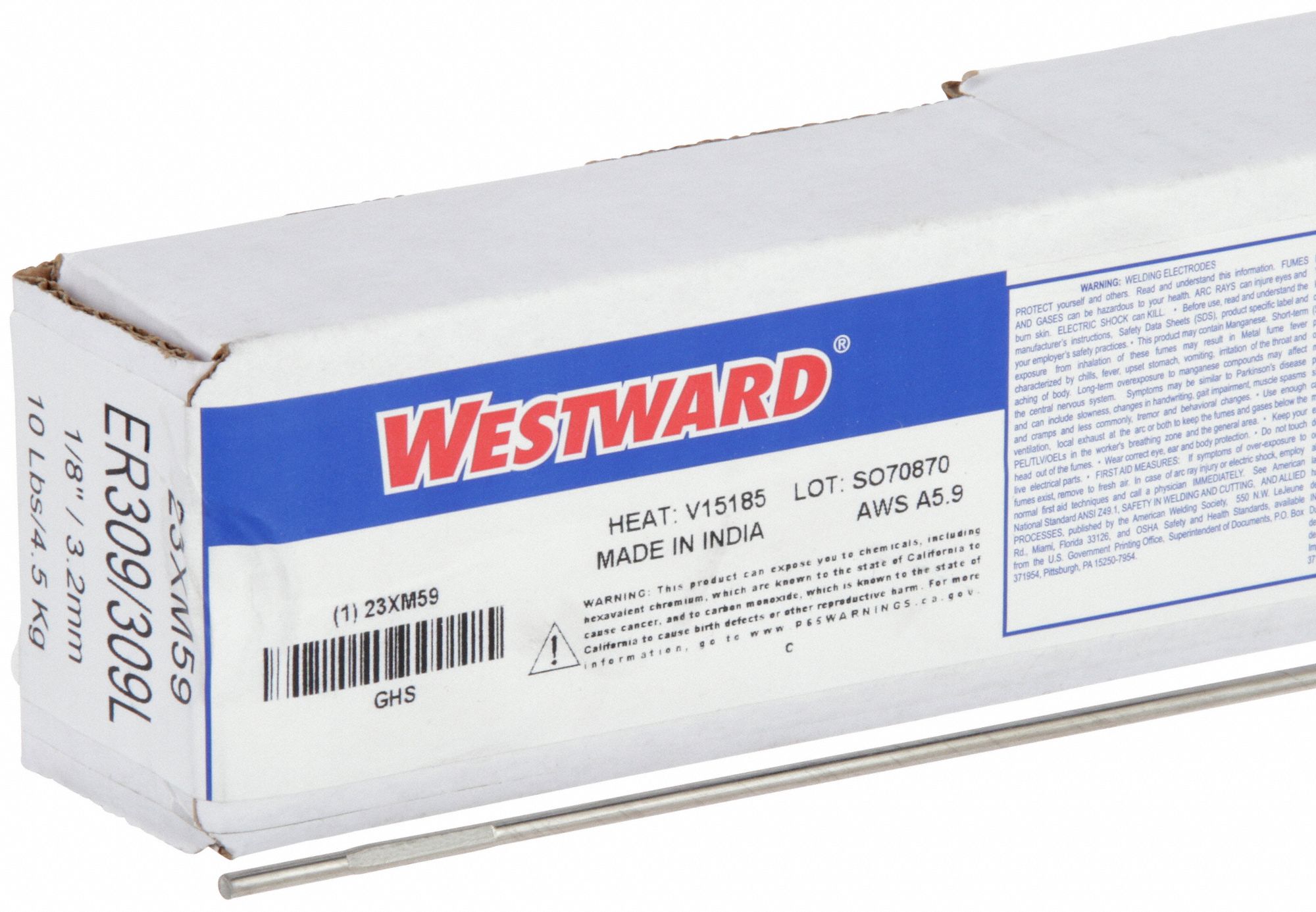 TIG Welding Rod: Stainless Steel, ER309/309L, 1/8 in x 36 in, 10 lb