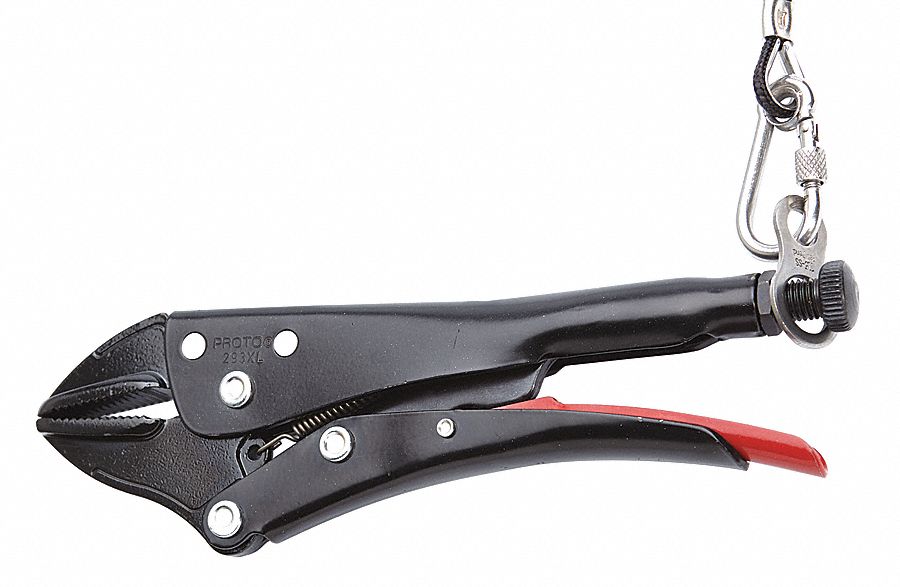 Locking Plier, Plain Grip, 9-1/4" L