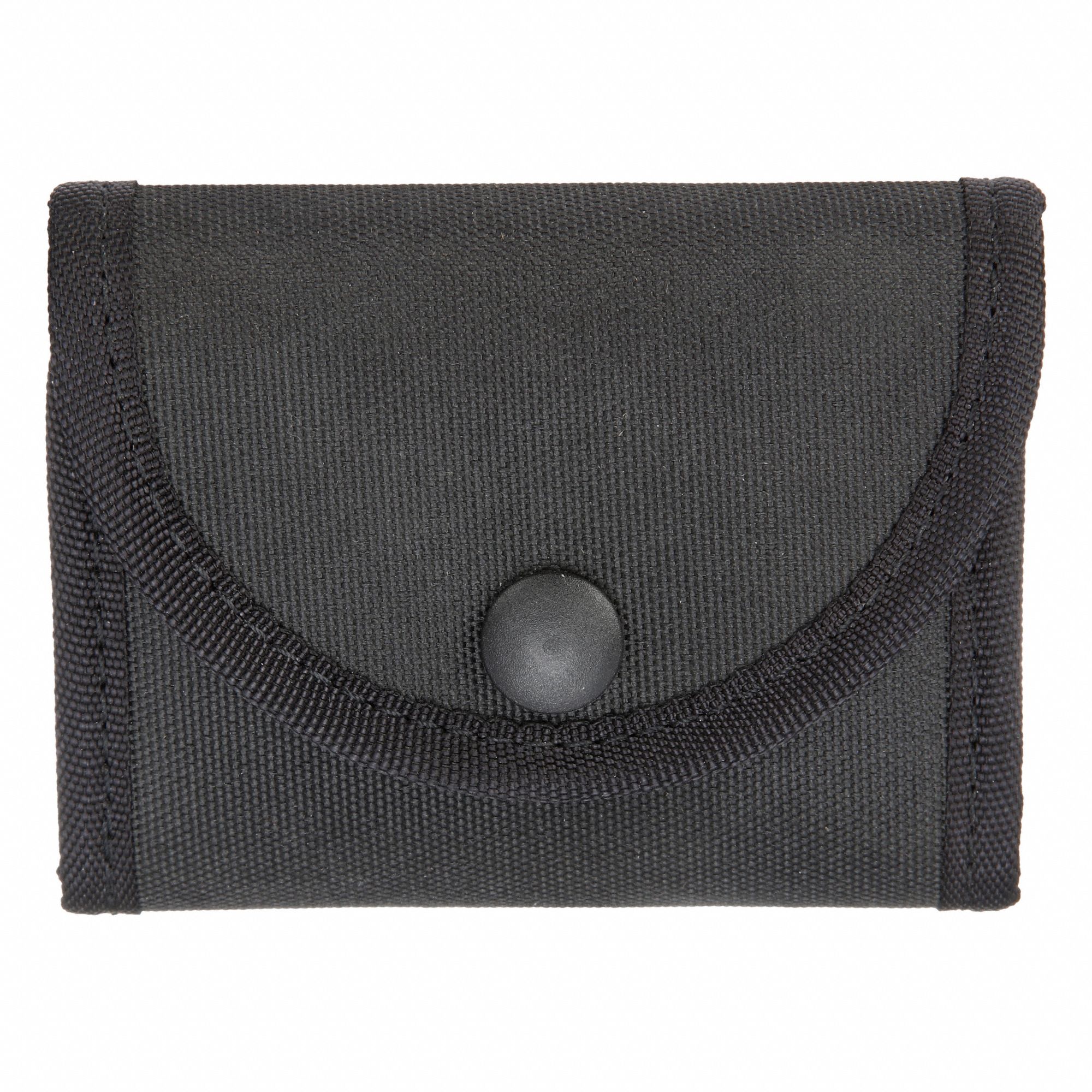 Glove Pouch: Black, Nylon, 3 1/2 in x 4 in, Snap Closure