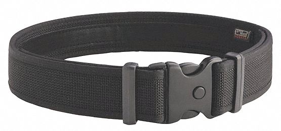 UNCLE MIKE'S Duty Belt: M, 2 in Wd, Black, Kodra, 32 in to 36 in