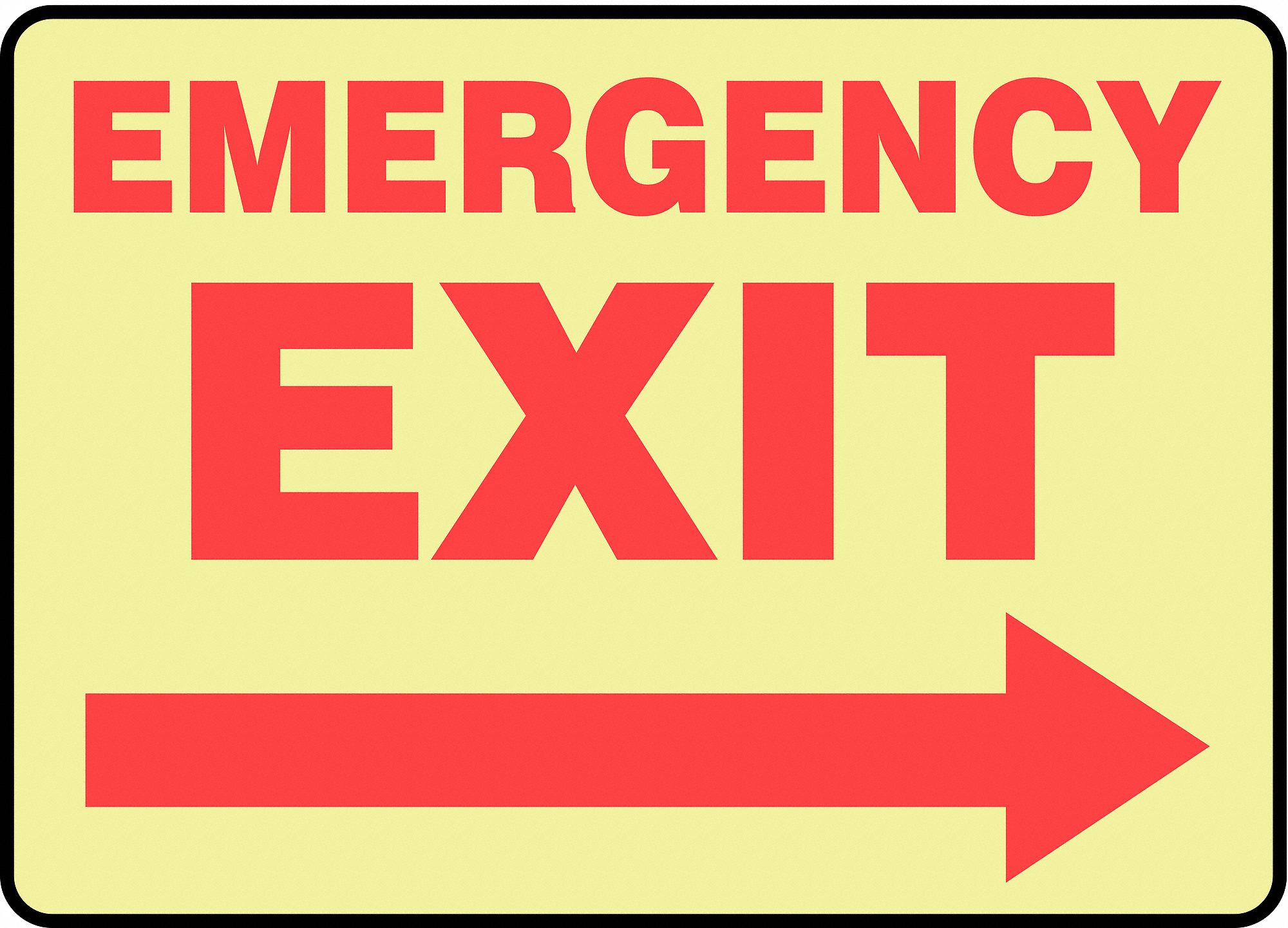 Exit Sign,Emergency Exit (Arrow Right)