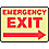 Exit Sign,Emergency Exit (Arrow Right)