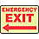 Exit Sign,Emergency Exit (Arrow Left)