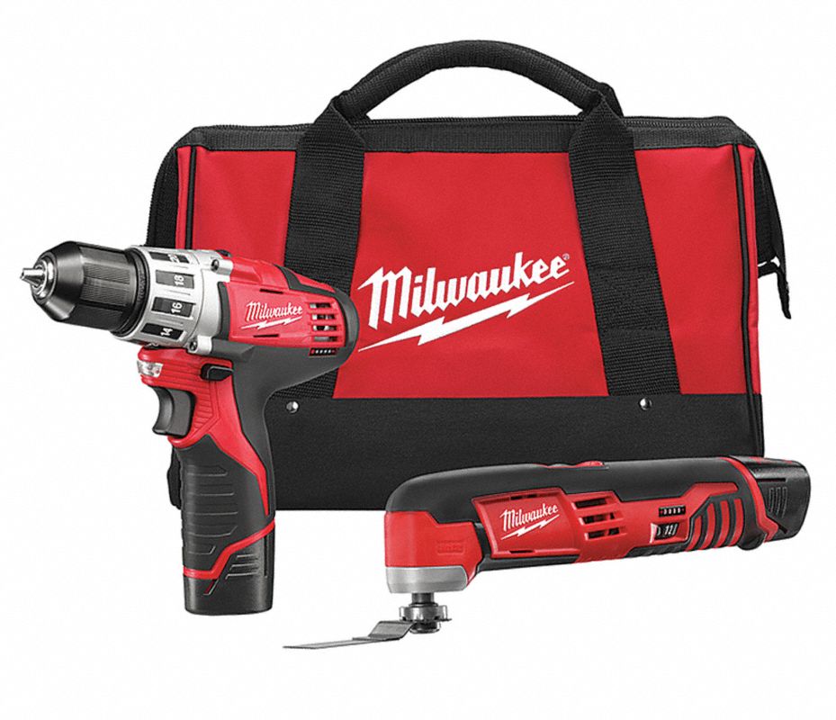 MILWAUKEE Kit Combinado de Herramientas, Voltaje 12.0, Núm. de