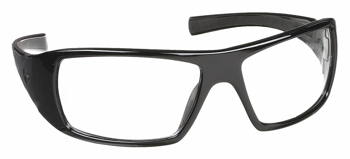 LUNETTES DE SÉCURITÉ, MONTURE INTÉGRALE, ENVELOPPANTE, NOIRE, NYLON, ANTIRAYURES, PC, CSA