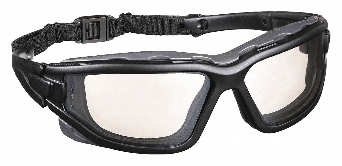 LUNETTES PROTECTION, ENVELOPPANTE, NYLON/PC, ANTIBUÈE, NR, I/E, MIROIR, CSA, UV, DIRECT, UNIVERSELLE