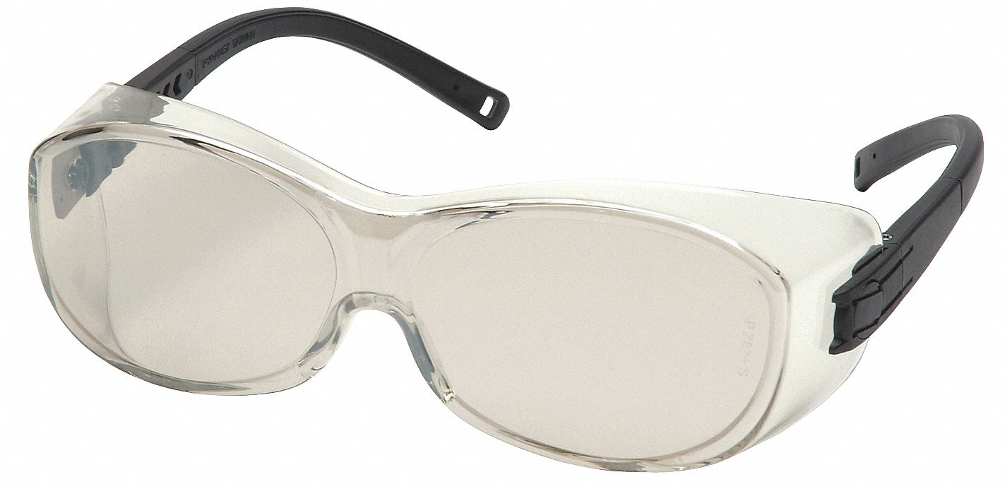 Pyramex Safety OTS S3510STJ federleichte angenehm zu tragende Schutzbrille/auch über Korrekturbrillen tragbar/farblose Sichtscheiben antibeschlag 