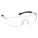 SAFETY GLASSES, FRAMELESS, WRAPAROUND, CLEAR, PC, ANTI-FOG, PC, CSA Z94.3, M, UNISEX