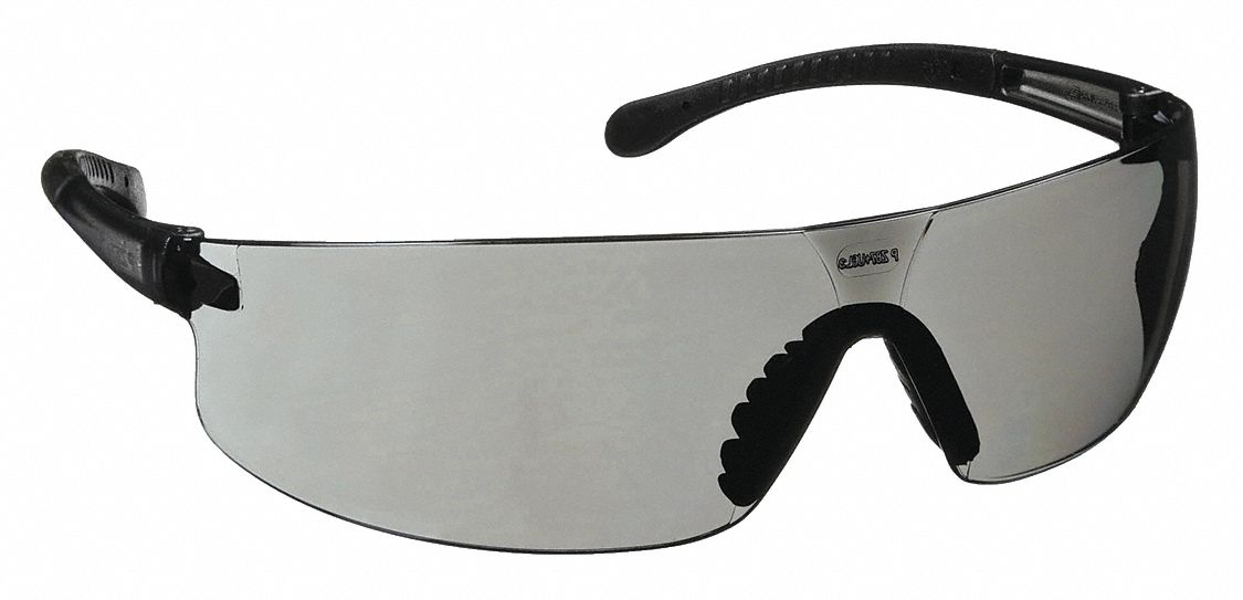 SAFETY GLASSES, FRAMELESS, WRAPAROUND, PC, ANTI-SCRATCH, GREY, M, CSA Z94.3, UNISEX