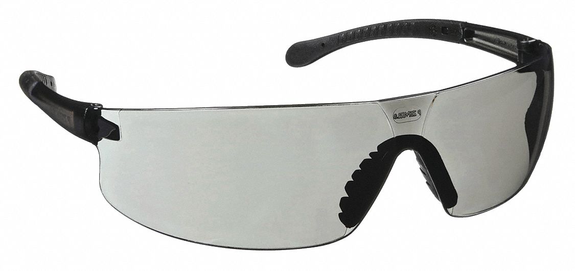 SAFETY GLASSES, FRAMELESS, WRAPAROUND, POLYCARBONATE, ANTI-FOG, GREY, M, CSA Z94.3, UNISEX