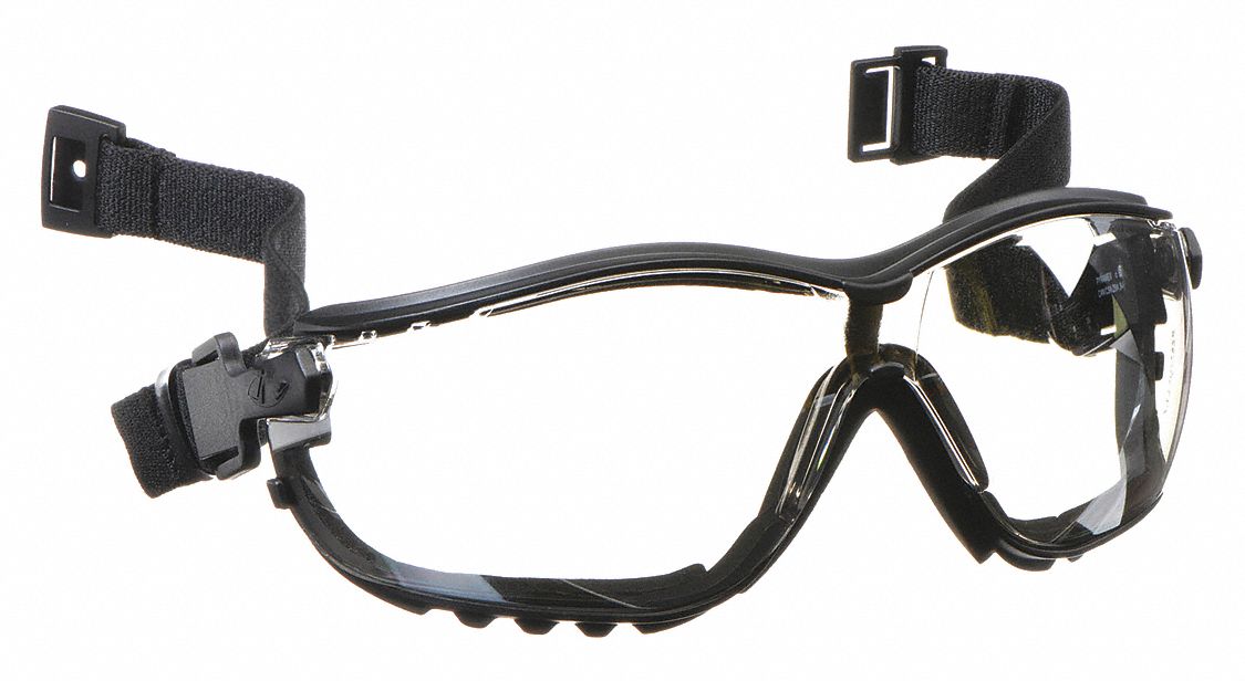 LUNETTES PROTECTION ÉTANCHES, ENVELOPPANTE, NYLON/PC, ANTIBUÉE, NR, I/E, MIROIR, CSA, UV, INDIRECT