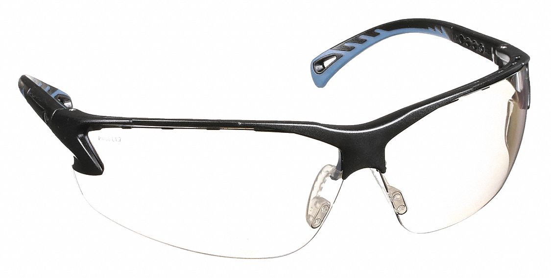 LUNETTES DE PROTECTION, DEMI-MONTURE, ENVELOPPANTE, POLYCARBONATE, ANTIRAYURES, NR/GR, CSA, M