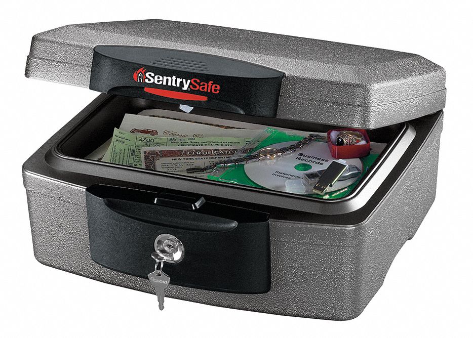 Safe, Charcoal Gray; Holds CD's, DVD's, USB Drives, Memory Sticks ...