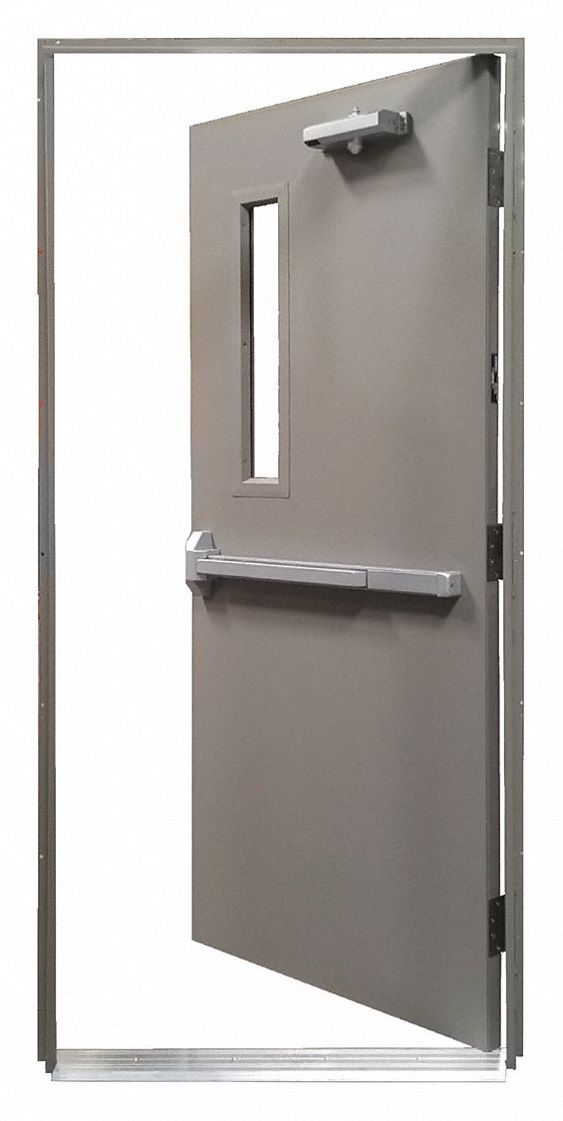 SECURALL, Quick Mount, Push Bar Rim Exit Device With Locking Trim, Steel Door with Frame