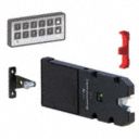 Plastic, Steel,  Electronic Keyless Lock,  Keypad,  Finish Black