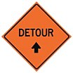 Detour Signs (With Straight Ahead Arrow) image
