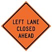 Left Lane Closed Ahead Signs image