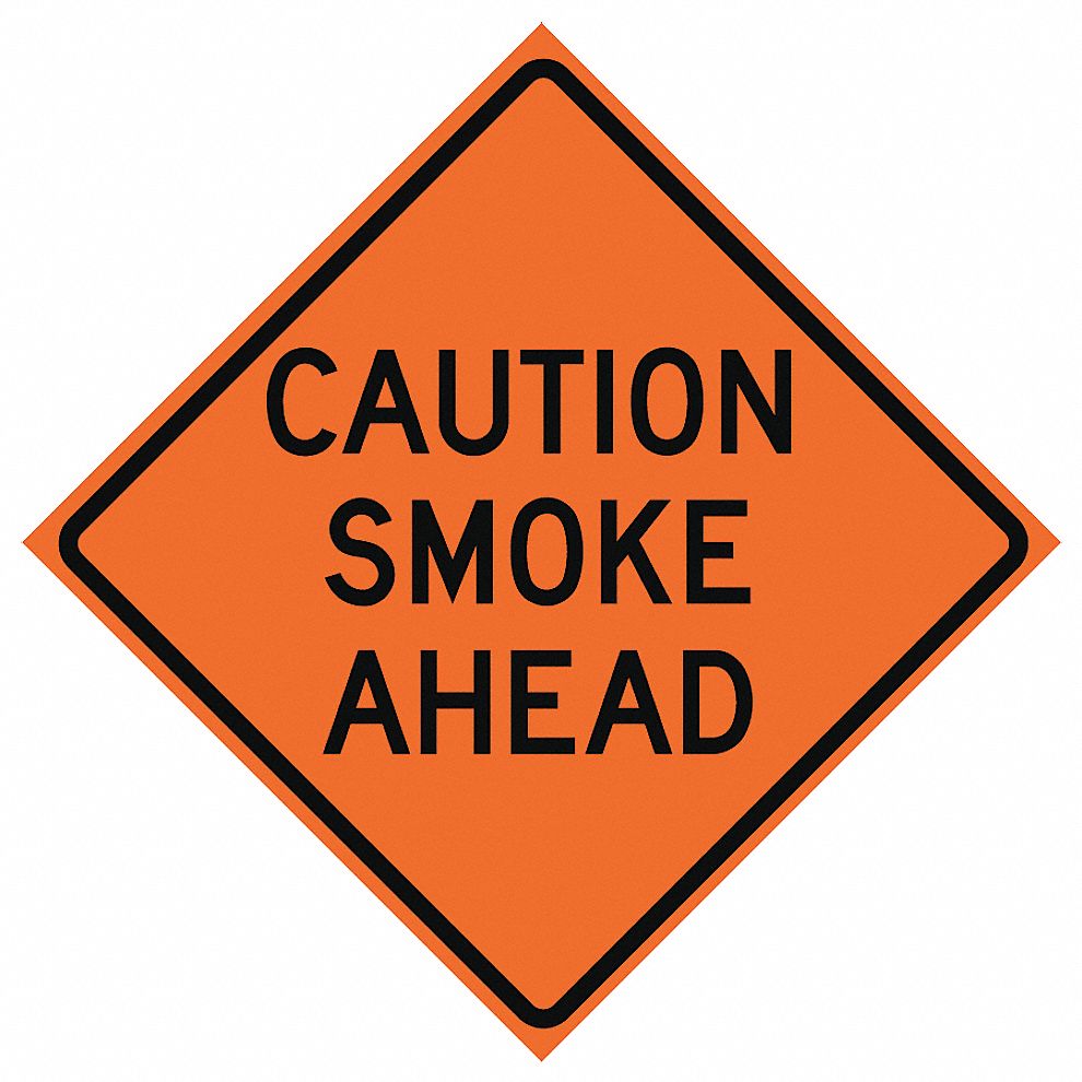 23Y974 - 36in CAUTION SMOKE AHEAD Mesh