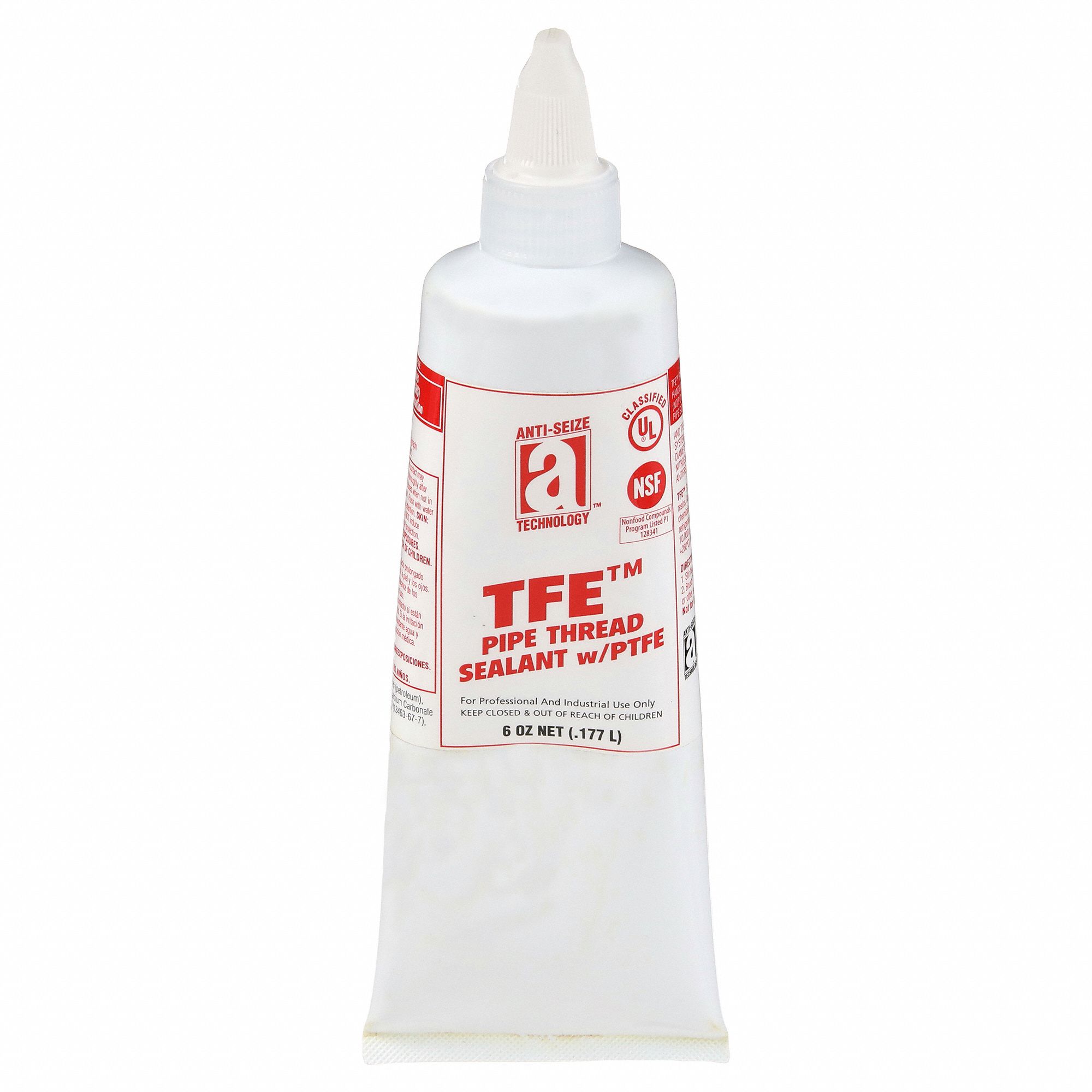 ANTISEIZE TECH, TFE, 6 fl oz, Pipe Thread Sealant 23YA8414008