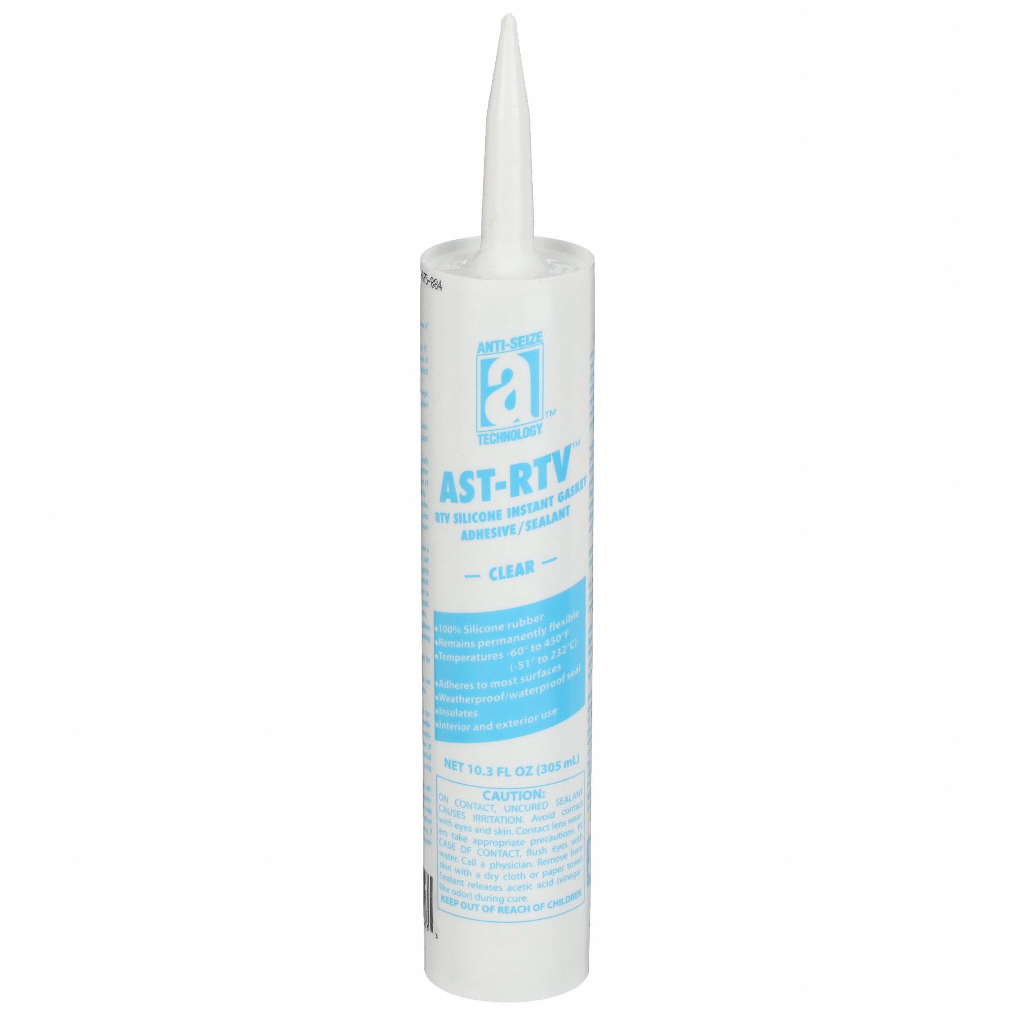 RTV Gasket Maker: AST-RTV, 10.3 oz, Cartridge, Clear
