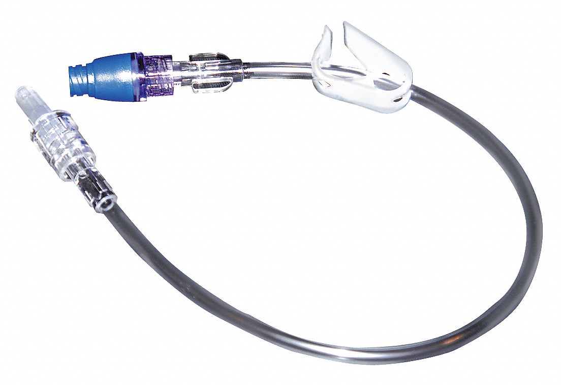 MEDSOURCE IV 10" Extension Set, Plastic, 9 in Length, 5 in Width, For Use With Safety Catheter