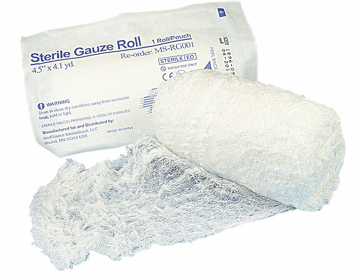 MEDSOURCE, Sterile, White, Bulk Roll Gauze 23YH71MSRG001 Grainger