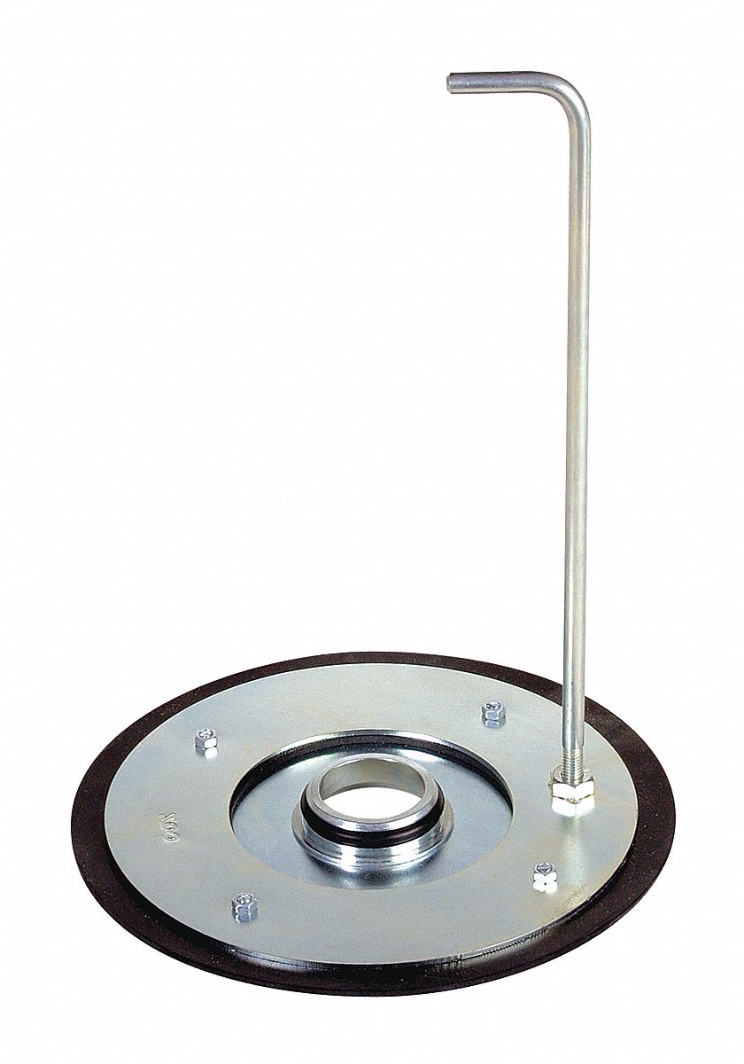 COX FOLLOWER PLATE, PAIL, FOR 256 OZ, METAL, 2 GALLONS