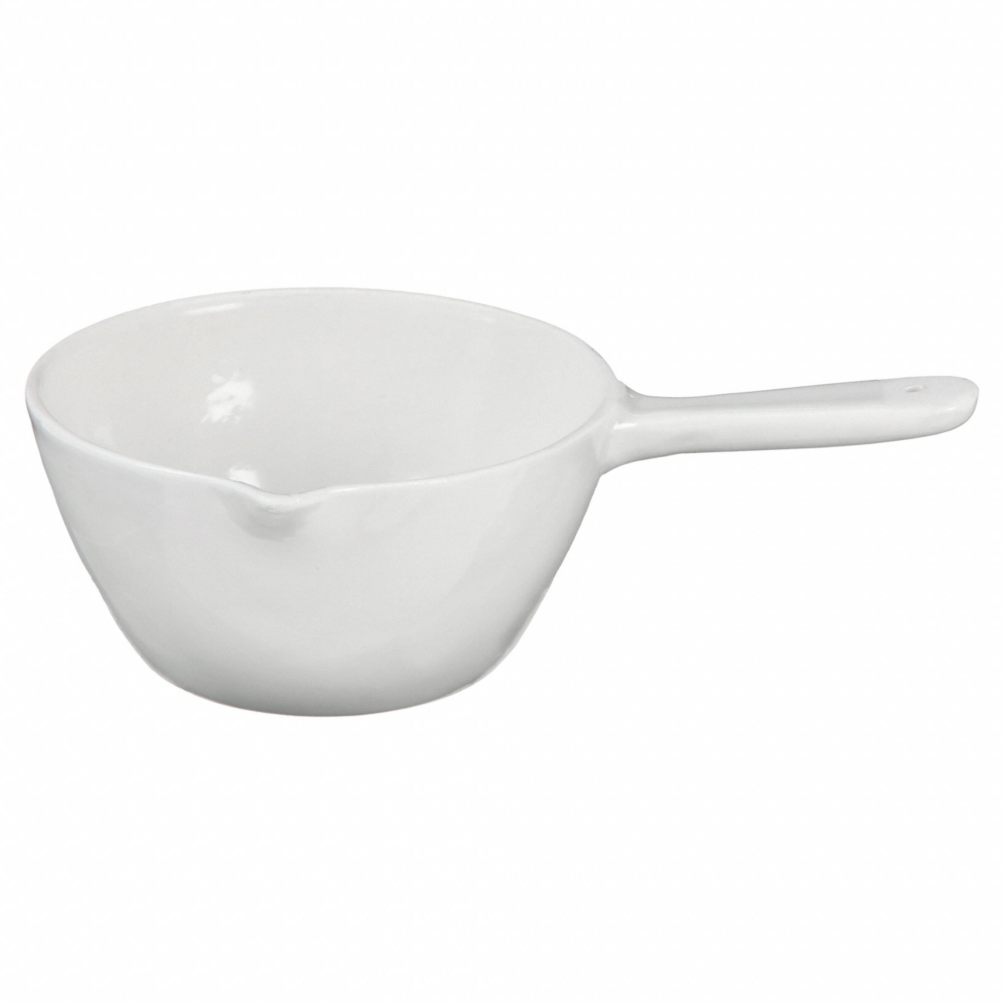 Casserole: 85 mm Dia, 42 mm Overall Ht, 140 mL Capacity - mL, Glazed, Porcelain, Autoclavable