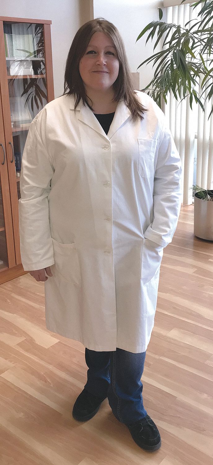 UNITED, Cotton Blend Fabric, 1 Pockets, Lab Coat 23YW73LCLM01 Grainger