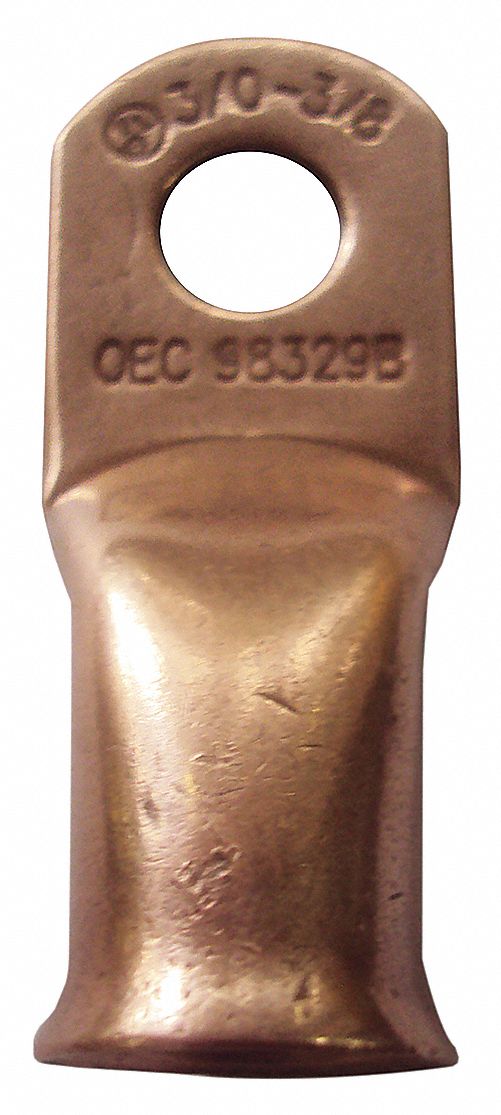 Westward 23YY90 Lug, Copper, 4 Ga, Straight, PK2