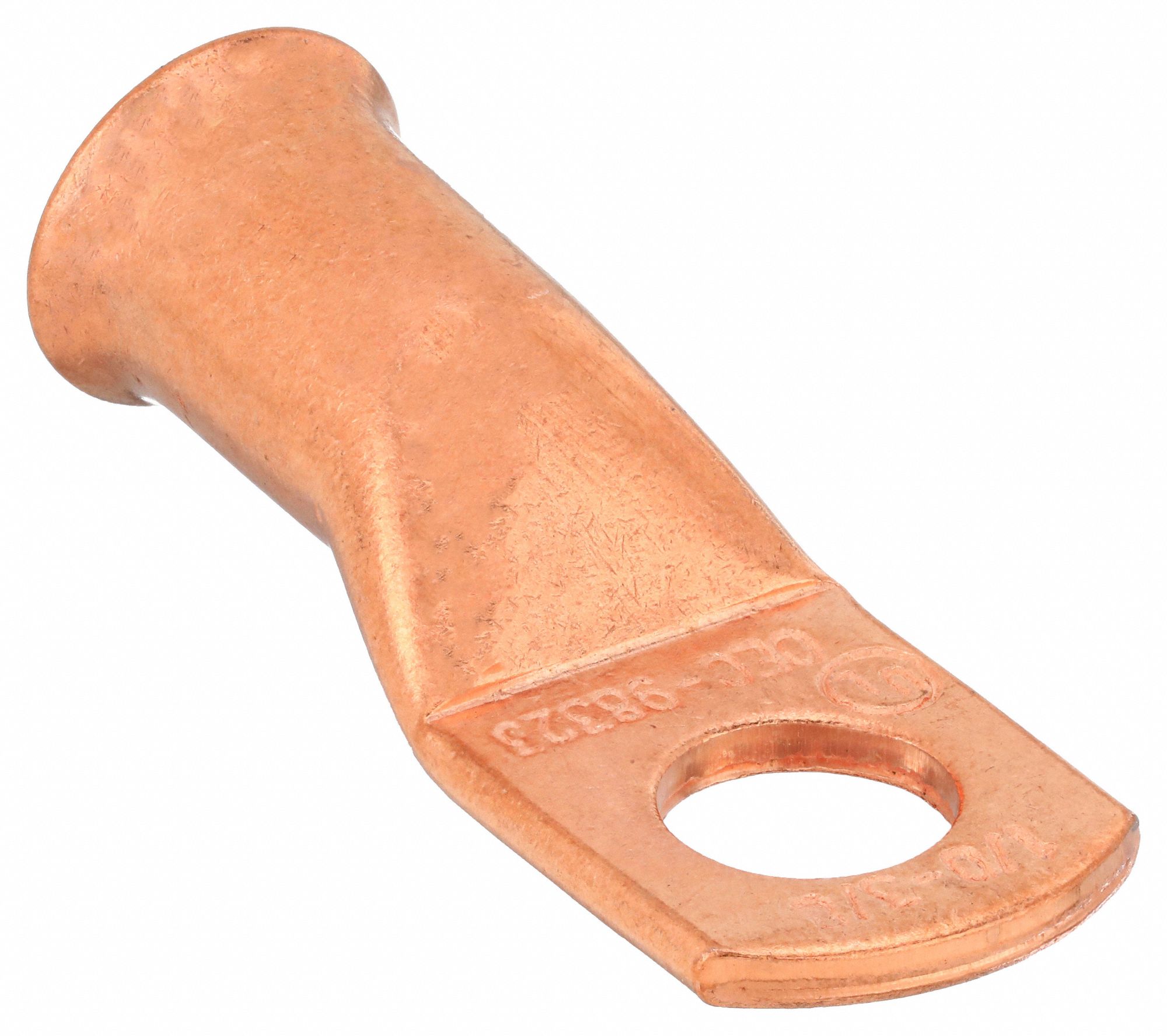 LUG, CRIMPABLE SIDE TERMINAL, CRIMP/SOLDER, COPPER, 1/0 GA, 3/8 IN STUD SIZE, STRAIGHT, 2 PK