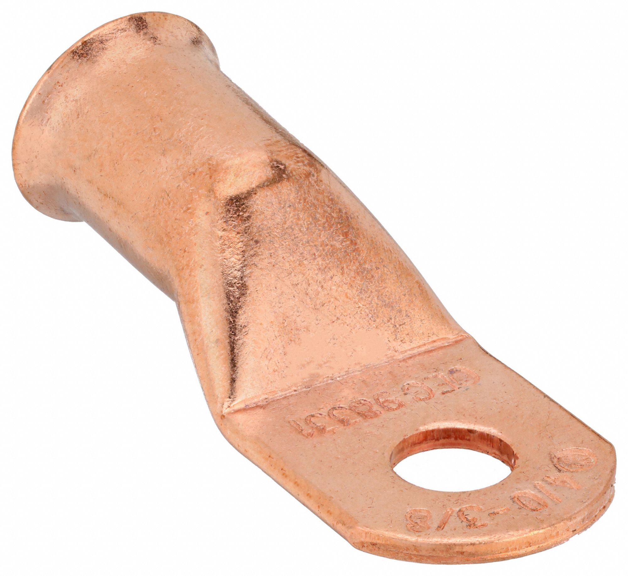 LUG, CRIMPABLE SIDE TERMINAL, CRIMP/SOLDER, COPPER, 4/0 GA, 3/8 IN STUD SIZE, STRAIGHT, 25 PK