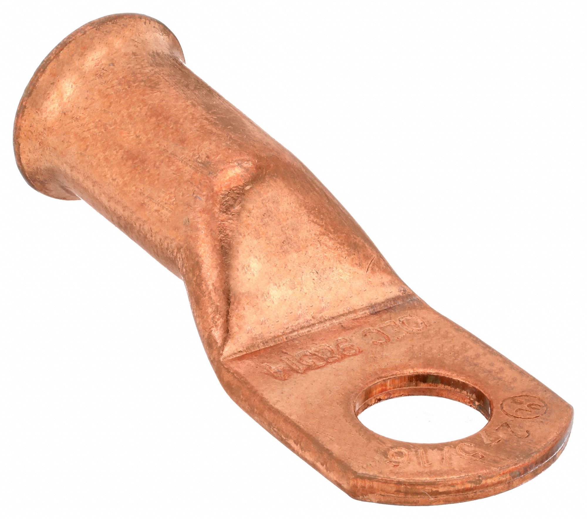 LUG, CRIMPABLE SIDE TERMINAL, CRIMP/SOLDER, COPPER, 2 GA, 5/16 IN STUD SIZE, STRAIGHT, 25 PK