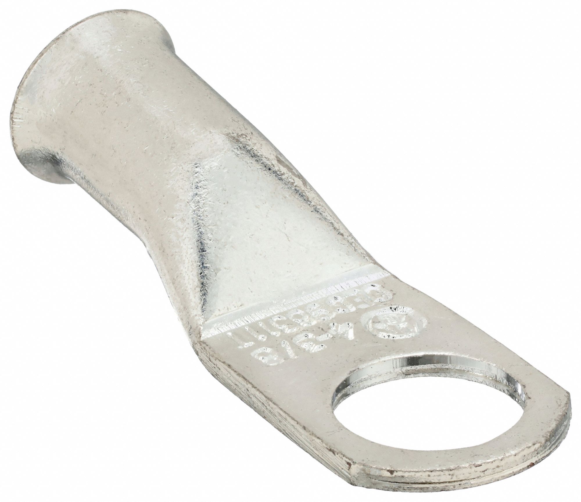 LUG, CRIMPABLE SIDE TERMINAL, CRIMP/SOLDER, COPPER/TIN, 4 GA, 3/8 IN STUD SIZE, STRAIGHT, 2 PK
